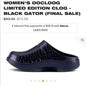 Black Oofos woman’s size 9. Brand new.
